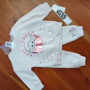 Star Wars Baby Yoda Grogu sweatshirt and Pants Outfit Set